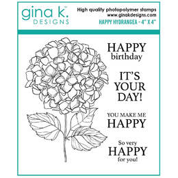 Gina K Designs Clear Stamps - Happy Hydrangea