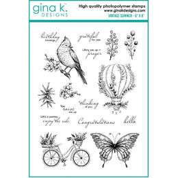 Gina K Designs Clear Stamps - Vintage Summer