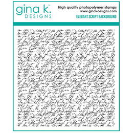 Gina K Designs Clear Stamps - Elegant Script Background Stamp