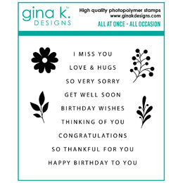 Gina K Designs Clear Stamps - All at Once - All Occasion