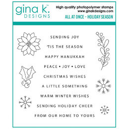 Gina K Designs Clear Stamps - All at Once - Holiday Season