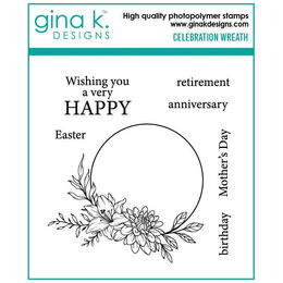Gina K Designs Clear Stamps - Celebration Wreath