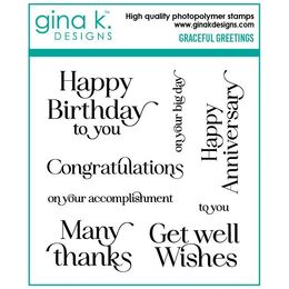 Gina K Designs Clear Stamps - Graceful Greetings