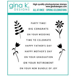 Gina K Designs Clear Stamps - All at Once - Spring Celebrations