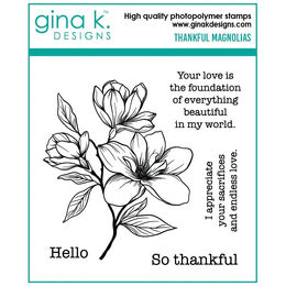Gina K Designs Clear Stamps - Thankful Magnolia