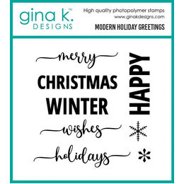 Gina K Designs Clear Stamps - Modern Holiday Greetings