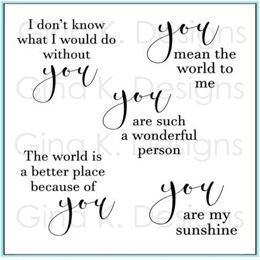 Gina K Designs Clear Stamps - All About You MINI