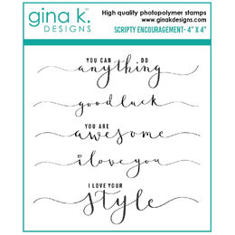 Gina K Designs Clear Stamps - Scripty Encouragement MINI