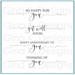 Gina K Designs Clear Stamps - Scripty Sayings 2 MINI
