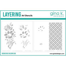 Gina K Designs Stencil - Bodacious Blooms 2/pk