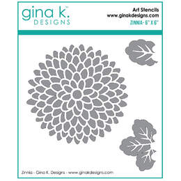 Gina K Designs Stencil - Zinnia