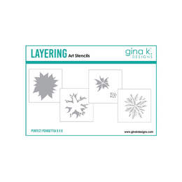 Gina K Designs Layering Stencil - Perfect Poinsettia (4/pk)