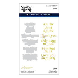 Spellbinders Hot Foil Plate & Die - Must-Have Sentiments (by Simon Hurley) GLP-380