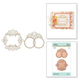 Spellbinders Glimmer Hot Foil Plate - Monogram Medallions GLP036