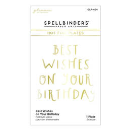 Spellbinders Glimmer Hot Foil Plate - Best Wishes On Your Birthday (From Cardfront Sentiment) GLP404