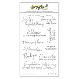 Honey Bee Clear Stamps 4x6 - No Place Like Home HBST-486