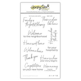 Honey Bee Clear Stamps 4x6 - No Place Like Home HBST-486