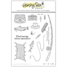 Honey Bee Clear Stamps 5x6 - Fishing Legend HBST-492