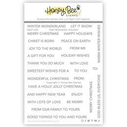 Honey Bee Clear Stamps 4x5 - Mini Messages: Holiday HBST-509