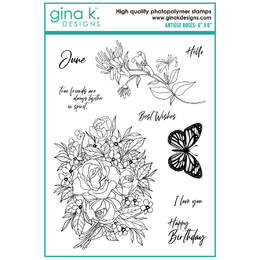 Gina K Designs Stamps - Antique Roses
