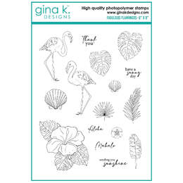 Gina K Designs Clear Stamps - Fabulous Flamingos