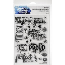 Simon Hurley create. Photopolymer Stamp - Encouraging Words HUR71600