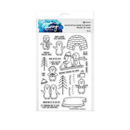 Simon Hurley create. Photopolymer Stamp - Polar Penguins HUR80725