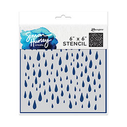 Simon Hurley create. Stencil 6x6 - Looks Like Rain HUS67214