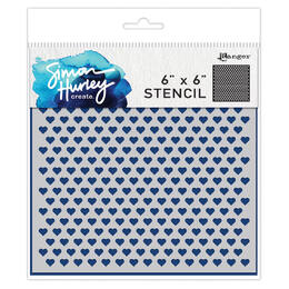 Simon Hurley create. Stencil 6x6 - Tiny Hearts HUS78517