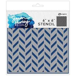 Simon Hurley create. Stencil 6x6 - Flip Flop Chevron HUS78739