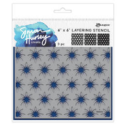 Simon Hurley create Layering Stencil 6x6 - In Bloom HUS80992