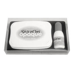 Tsukineko Staz On - Opaque Solvent Ink pad - Cotton White (Inker set)