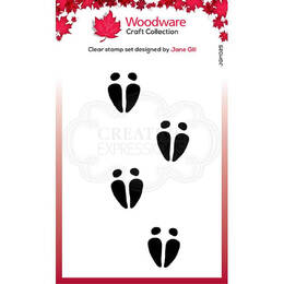 Woodware Clear Stamps - Festive Fuzzies - Mini Reindeer Hooves (2.6in x 1.7in)