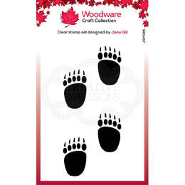Woodware Clear Stamps - Festive Fuzzies - Mini Polar Bear Paws (2.6in x 1.7in)