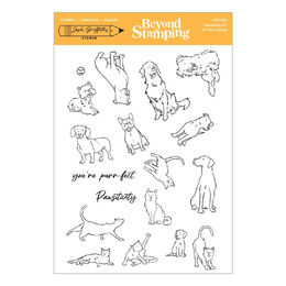Spellbinders Clear Stamps - Pawsitivity #1 (by Josh Griffiths Studio) JGS0005