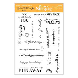 Spellbinders Clear Stamps - Evergreen Sentiments (by Josh Griffiths Studio) JGS0006