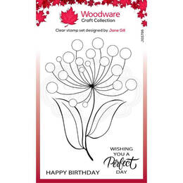 Woodware Clear Stamp Singles Bubble Bloom - Gilly (4in x 6in)
