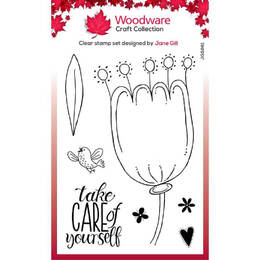 Woodware Clear Stamps Singles - Petal Doodles - Take Care (4in x 6in)