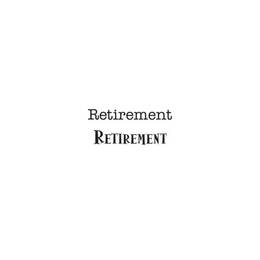 Woodware Clear Stamp - Minis Retirement (1.5in x 3in)
