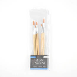 Kaisercraft Acrylic Brushes - Flat/Filbert (5pk) KC607