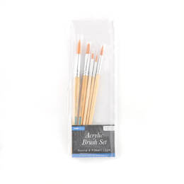 Kaisercraft Acrylic Brushes - Round/Filbert (5pk) KC608