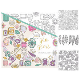 Kaisercraft Colouring Book - Geo Gems CL532