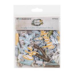 49 And Market Chipboard Set - Words, Krafty Garden