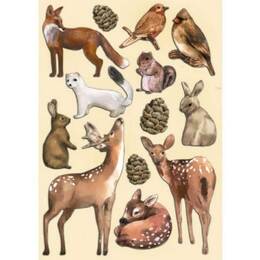 Stamperia A5 Coloured Shape - Romantic Cozy Winter Animals KLSP129