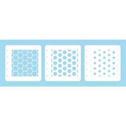 Nellie Snellen Layered Combi Stencil Set of 3 - Honeycomb (125x125mm) LCSH001