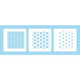 Nellie Snellen Layered Combi Stencil Set of 3 - Honeycomb (125x125mm) LCSH001