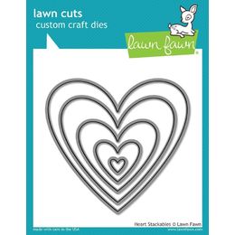 Lawn Fawn - Lawn Cuts Dies - Heart Stackables  LF1024