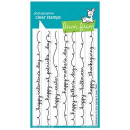 Lawn Fawn - Clear Stamps - Celebration Scripty Sayings LF1059