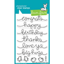 Lawn Fawn - Clear Stamps - Big Scripty Words LF1171