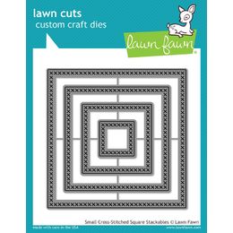 Lawn Fawn - Lawn Cuts Dies - Small Cross Stitched Square Stackables LF1183
